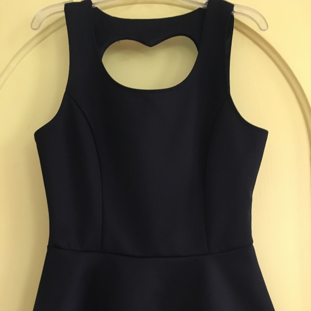 Charlotte Rousse heart cutout peplum top w/studs